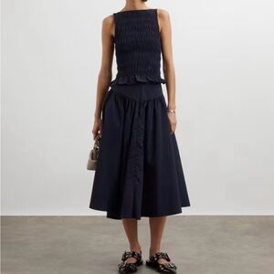Peachy Den Deba Midi Skirt, Deep Blue / M